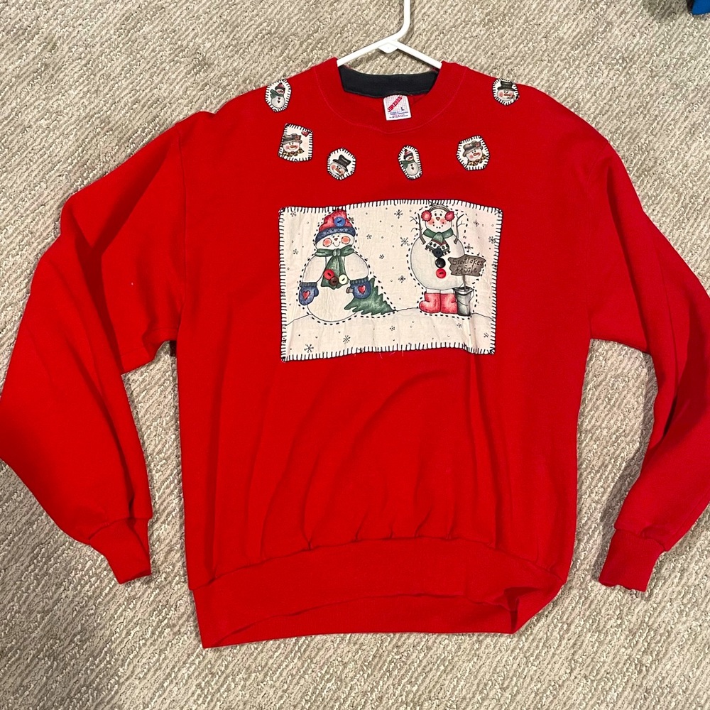 Vintage Ugly Christmas Sweater Grandma Made womens large